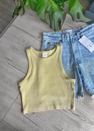 Стильная базовая майка в рубчик от h&m