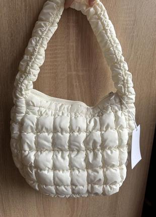 Сумка cos quilted mini bag біла3 фото