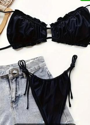 Новий трендовий жіночий купальник роздільний шторками