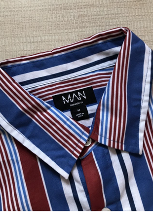 Летняя рубашка шведка в полоску, от boohoo man. m