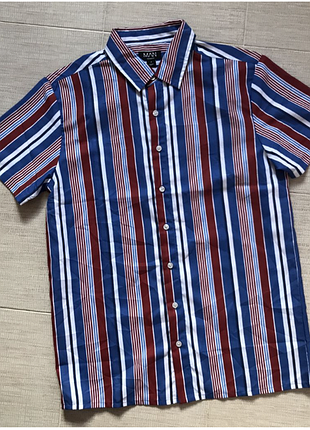 Летняя рубашка шведка в полоску, от boohoo man. m