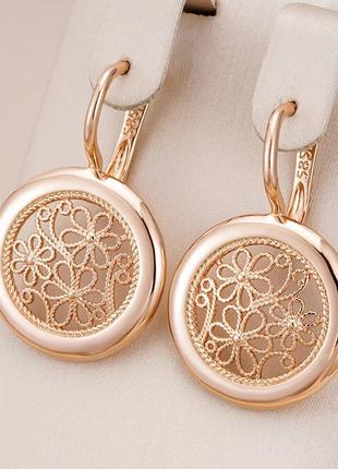 Серьги 585 проба медь