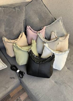 Жіноча повсякденна невелика сумка-мішок 7675