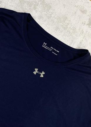 Темно-синяя футболка under armour: комфорт и стиль для спорта2 фото