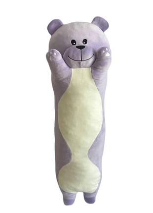 М'яка іграшка подушка обнімашка ведмедик батон лавандовий 95 см м118/3