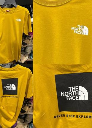 Футболка the north face, оригинал горчица