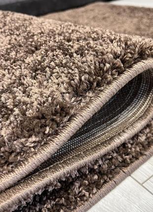 Ковер 0.8x1.5 м овальный с высоким ворсом fantasy brown 12500/90