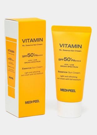 Вітамінний сонцезахисний крем medi-peel vitamin dr. essence sun cream spf50+ pa++++ 50 мл