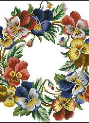 Набір для вишивання хрестиком. розмір:  21*21 см польові квіти