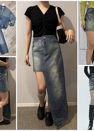 Zara популярна джинсова спідниця з асиметричним низом. new