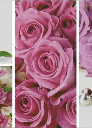 Набор для вышивки крестиком. размер: 87*59 см розы для любимых