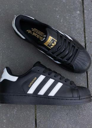 Жіночі кросівки adidas superstar classic black white