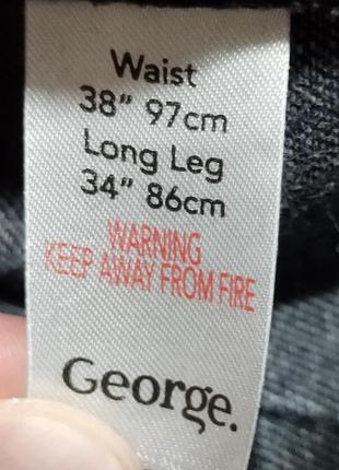 Чоловічі джинси/george/штани/сині джинси/жовтогарячий одяг6 фото