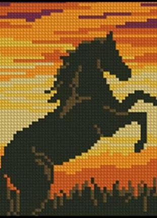 Набір для вишивання хрестиком. розмір: 11*11 см захід сонця