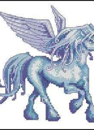 Набір для вишивання хрестиком. розмір: 16*16 см казковий єдиноріг