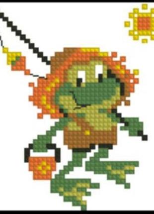 Набор для вышивки крестиком. размер: 7*8 см лягушенок