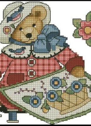 Набір для вишивання хрестиком. розмір: 12*11 см ведмедик