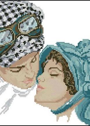 Набір для вишивання хрестиком. розмір: 25*21 см кохання у хмарках