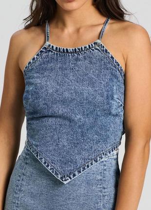 Джинсовый топ майка в стиле zara