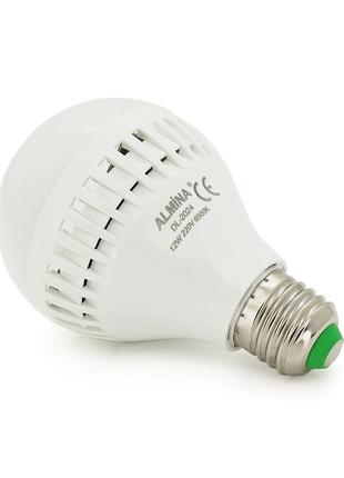 Лампочка з вбудованим акумулятором almina dl-2024, 12w, вбудований акумулятор 2200mah, box