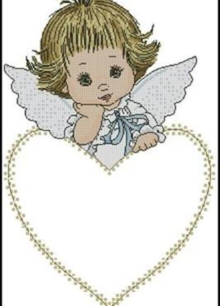 Набір для вишивання хрестиком. розмір: 18*26 см метрика з янголям
