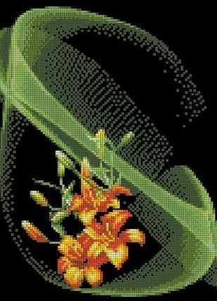 Набор для вышивки крестиком. размер: 20*23 см магия лилии