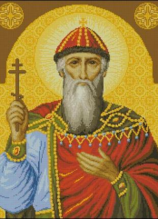 Набір для вишивання хрестиком. розмір: 30*38 см ікона князя володимира