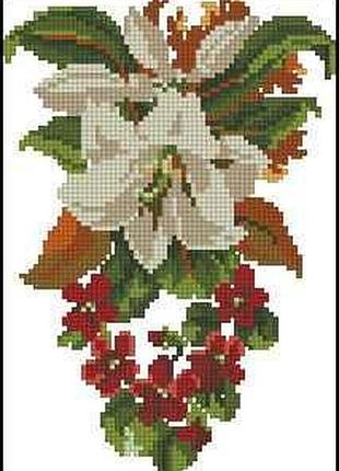 Набір для вишивання хрестиком. розмір: 11*16 см  лілія