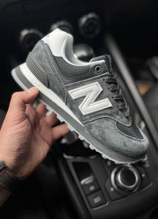 Кросівки жіночі new balance 574 gray & white1 фото