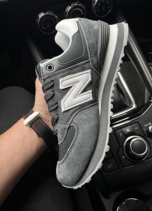 Кросівки жіночі new balance 574 gray & white9 фото