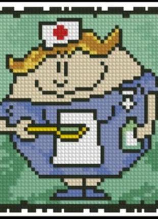 Набір для вишивання хрестиком. розмір: 10*10 см медсестра