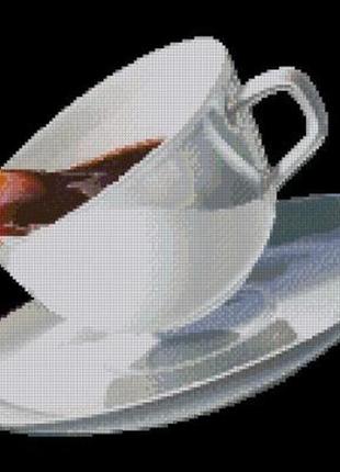 Набор для вышивки крестиком. размер:  32*25 см чашка кофе
