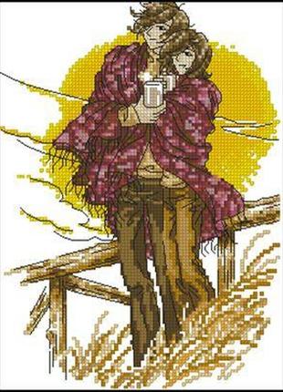 Набір для вишивання хрестиком. розмір: 14*19 см тут кохання