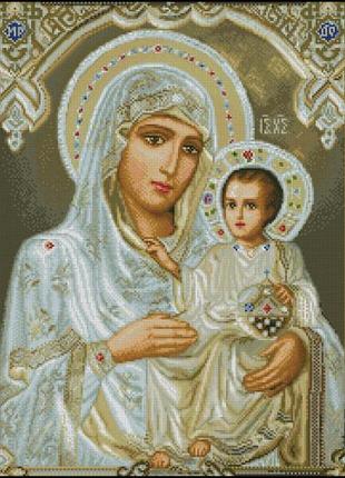 Набір для вишивання хрестиком. розмір: 32*40 см ікона божої матері ієрусалимська