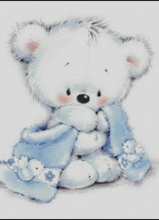 Набір для вишивання хрестиком. розмір:  57*49 см хлопчик ведмедик