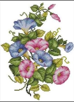 Набір для вишивання хрестиком. розмір: 18*24 см петунія