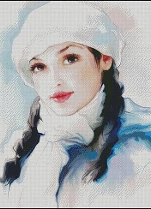 Набор для вышивки крестиком. размер: 40*40 см красавица