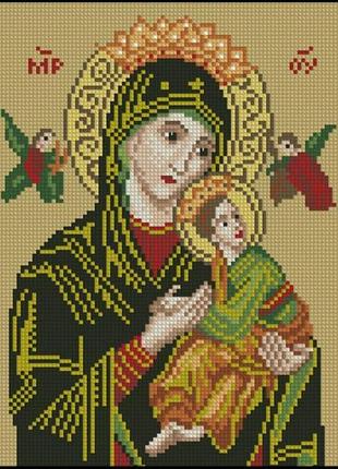 Набір для вишивання хрестиком. розмір: 15*19 см ікона богородиці страсна