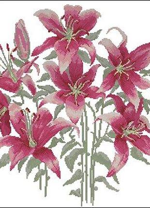 Набір для вишивання хрестиком. розмір: 40*38 см лілії