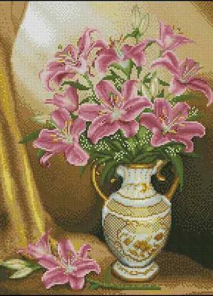 Набір для вишивання хрестиком. розмір: 25*32 см букет лілій