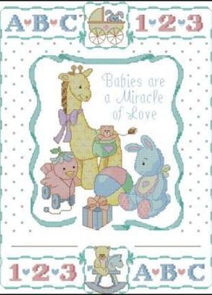 Набір для вишивання хрестиком. розмір: 21*29 см метрика