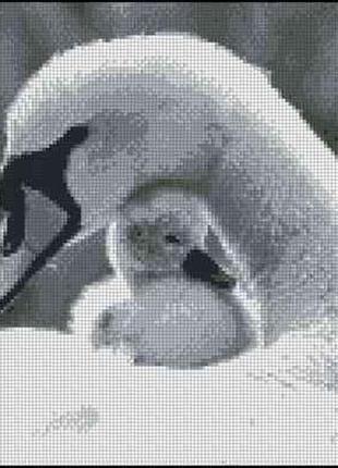 Набір для вишивання хрестиком. розмір: 32*21 см лебеді