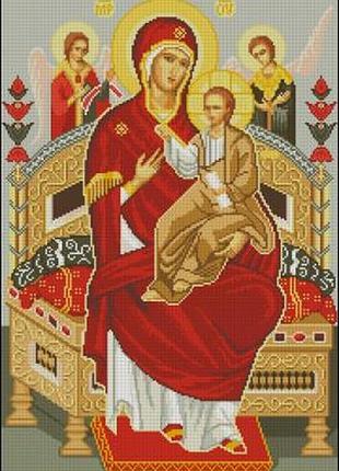 Набір для вишивання хрестиком. розмір: 29*42 см ікона богородиці «всецариця»
