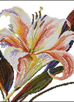 Набір для вишивання хрестиком. розмір: 25*26 см  тигрова лілія