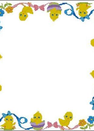 Набір для вишивання хрестиком. розмір: 45*45 см пасхальна серветка