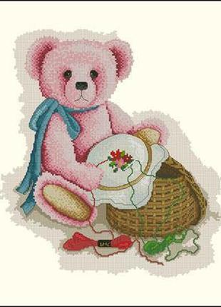 Набір для вишивання хрестиком. розмір: 29*33 см ведмедик рукодільник