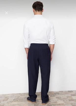 Штани чоловічі льон ( сині , чорні , зелені)6 фото