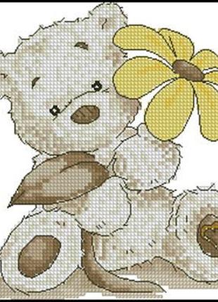 Набір для вишивання хрестиком. розмір: 13*14 см ведмедик