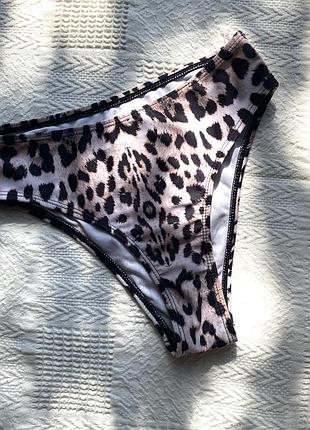 Плавки низ от купальника леопард xxs-xs маленького размера