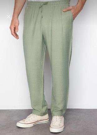 Штани чоловічі льон ( сині , чорні , зелені)10 фото